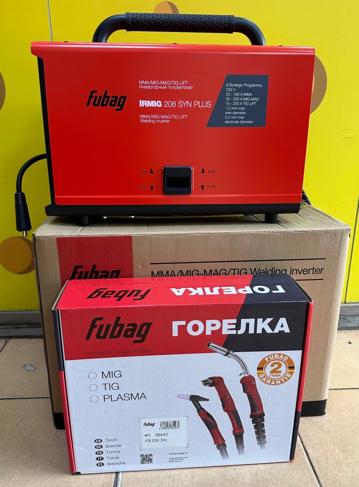 Сварочный аппарат Fubag Irmig 208 Syn Plus + Fubag набор насадок.