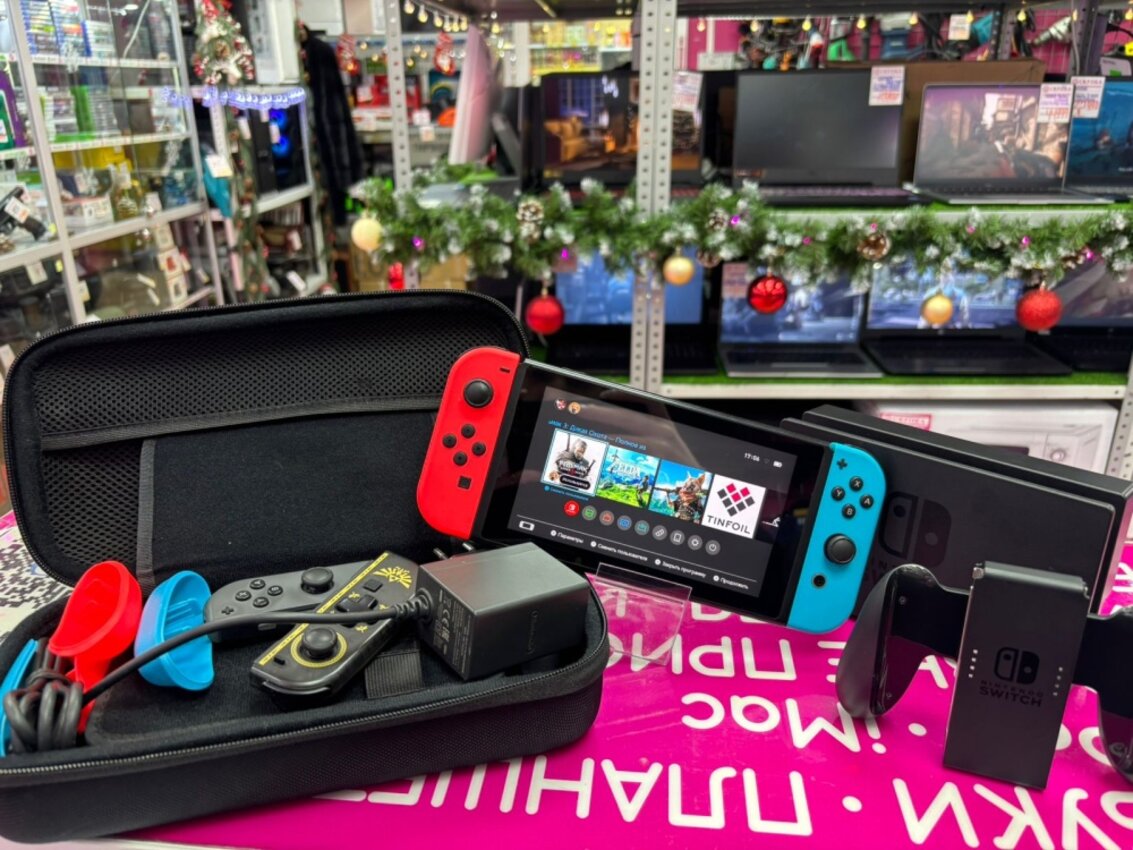 Игровая приставка Nintendo Switch 1рев 32гб (КП256) прошитая