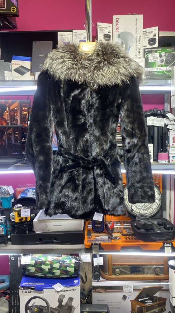 Шуба норковая с соболем