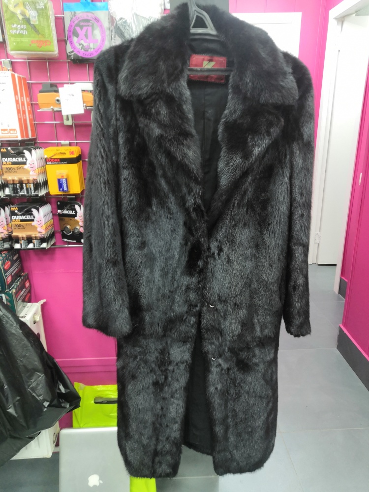 Шуба НОРКОВАЯ ЧЕРНАЯ ДЛИННАЯ