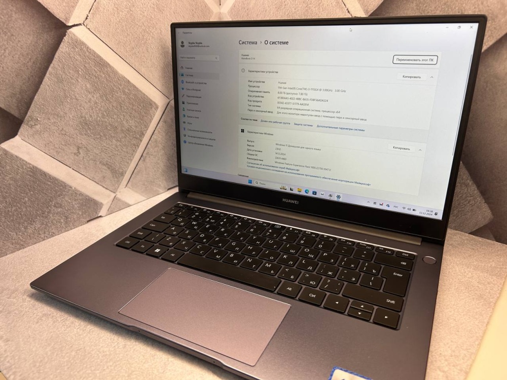 Ноутбук Huawei Matebook D14 I3/8/256gb