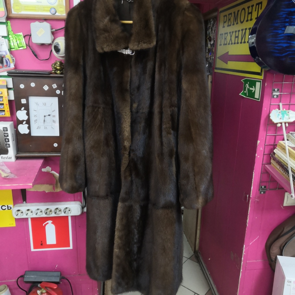 Шуба норка коричневая 54р