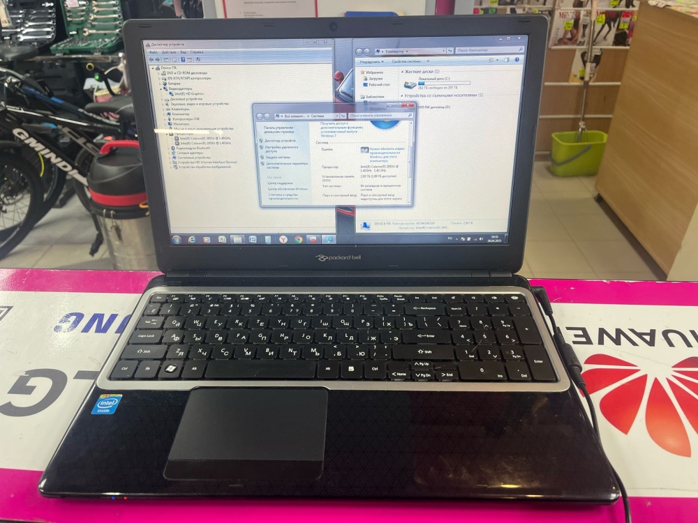 Ноутбук Packard Bell Celeron 2955/2/HDD 300