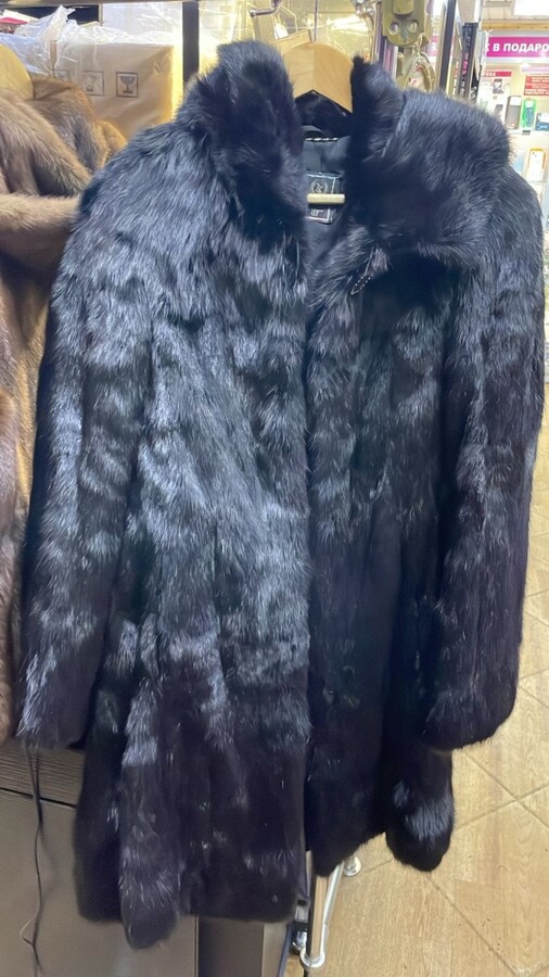 Шуба норковая 44-46р черная