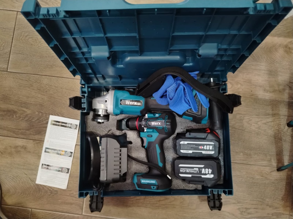 Набор инструментов 2 в 1 УШМ (юолгарка) + шуруповёрт